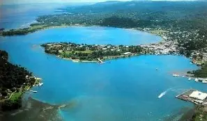 Aerial view of Kingston, Jamaica