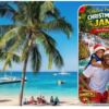 Family enjoying Christmas holiday activities in Jamaica with beach, waterfall and festive island tours